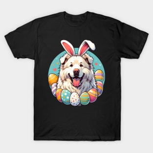 Maremma Sheepdog's Easter Celebration with Bunny Ears T-Shirt